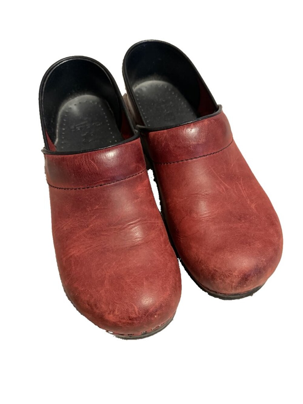 Dansko Red Leather Slip-On Clogs Women’s Size EU 42